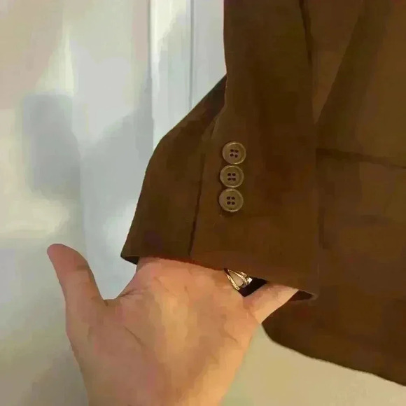 Arnold Brant Blazer Colombo Mink Cashmere Blend Mens Size 48 Regular Brown 2 Btn - Picture 4 of 16